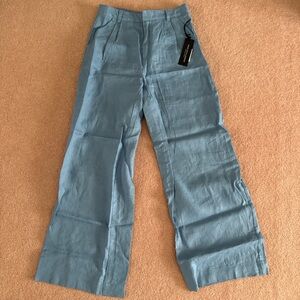 Saks Fifth Avenue Blue Wide-Leg Trousers